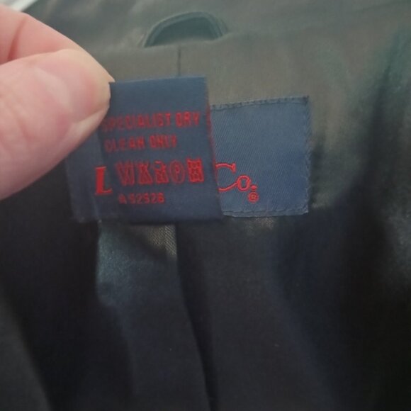 Denim & Co Womens Lamb Leather Blazer Jacket Medium Black Quiet Luxury Y2K 90s - Picture 8 of 10